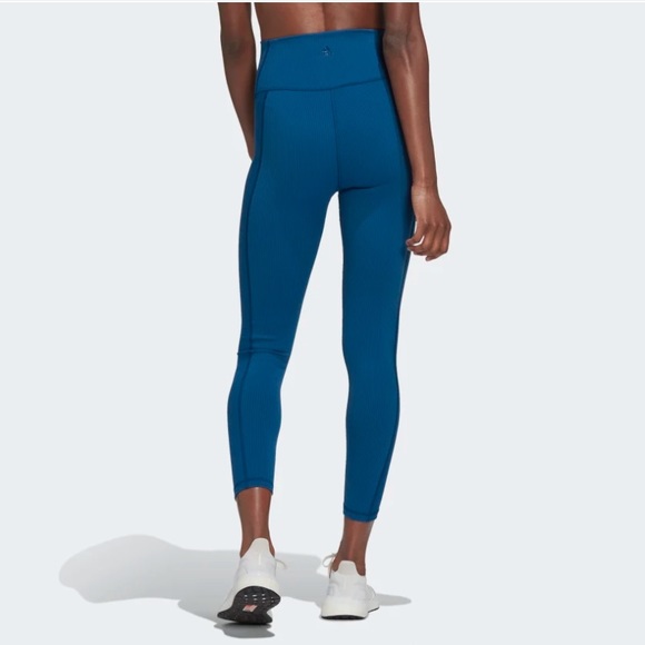 ADIDAS Yoga Studio Luxe Wind Super High Waisted Rib Legging, Large (NWOT) - Picture 4 of 13